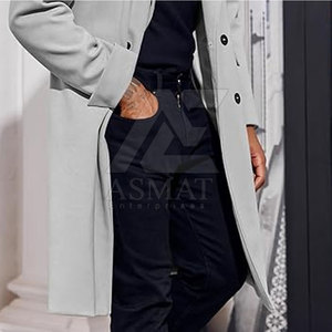 Abrigo Largo de Lana para Hombre, Elegante y Cálido para Invierno, de Alta Calidad - Product Image 5