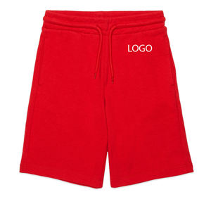 Shorts de couleur unie pour garçons avec logo personnalisable, prix abordable et poche latérale pour un ajustement confortable et décontracté. - Product Image 1
