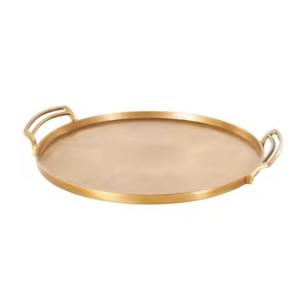 Bandeja de Servicio de Metal con Acabado de Lujo, Plato Decorativo para Comedor, para Aniversarios y Eventos Especiales - Product Image 3