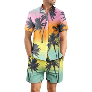 Hot Sale Hawaiian Beach Wear Breathable Men's Shirts And Shorts Set Comfortable Plus Size Men's Summer Sets - Product Image 5