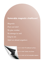 Autocollant mural magnétique amovible Uni Felt, taille et forme personnalisables, design construction formes d'arche/maison