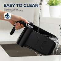 Friteuse à air carrée moderne 5L 1450W avec écran tactile, panier antiadhésif, température réglable, usage domestique