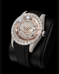 Montre bracelet pour homme en acier inoxydable entièrement sertie de diamants Moissanite VVS de luxe, mouvement à quartz analogique de 20 mm, résistance à l'eau de 10 bars - Product Image 2