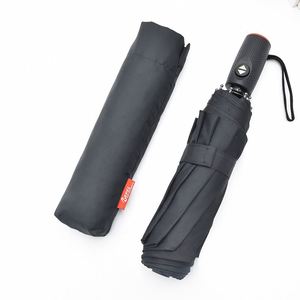 21 Inch 9 Rib <b>Windproof</b> Custom Logo Portable Fully-Automatic Three-Folding Minimalist <b>Umbrella</b> for Business Gifts and Rain - Product Image 1