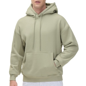 Vente en gros – Nouveaux sweats à capuche oversize 100 % coton de qualité supérieure, 230 g/m² en molleton thermique épais, épaules tombantes, style streetwear, couleur unie, pour la saison hivernale - Product Image 5