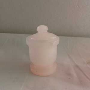 Pink Rose Quartz Handmade Non-Toxic Mediterranean Design Flip Top Lid Food <b>Storage</b> Jar <b>Kitchen</b> Canister - Product Image 6
