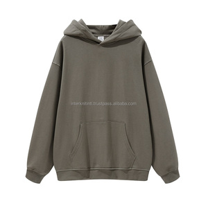 Hiver 2026 – Sweat à capuche Hip Hop en polaire 400G – Couleur unie, coupe classique, impression sérigraphiée, poche brodée, style décontracté - Product Image 3