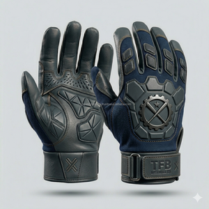 Guantes de Bateo Profesionales de Béisbol/Sóftbol para Zurdos con Cierre de Gancho y Bucle, Logotipo Personalizado, Cuero Genuino de Piel de Oveja, Colores Personalizados - Product Image 4