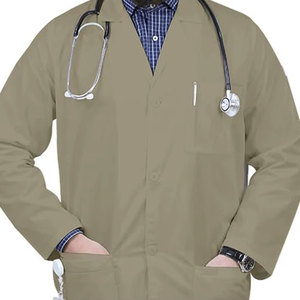 Bata de Laboratorio Médica de Alta Calidad, Uniforme de Hospital, Tela de Lona Personalizable, Detección de Agujas, Fusión sin Costuras - Product Image 2