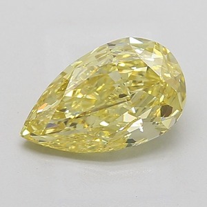 Diamante Cultivado en Laboratorio de Corte Pera, Color Amarillo Intenso, 3.58 Quilates, Certificado IGI, VS2, Pulido EX, Simetría EX, Piedra Suelta para Joyería Fina - Product Image 1