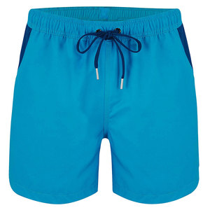 Shorts de bain décontractés pour hommes en polyester à séchage rapide avec cordon de serrage, personnalisables avec logo imprimé, pour la course et le sport - Product Image 1