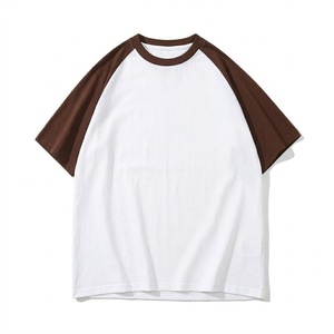 Camiseta Personalizada 100% Algodón, Manga Corta Raglán, Cuello Redondo, para Hombre y Mujer, Color de Contraste, Estilo Béisbol, Verano, Lisa - Product Image 6