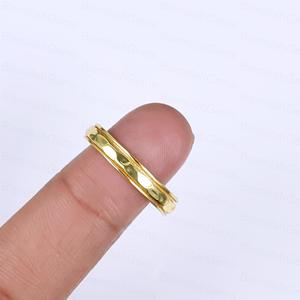 Minimalist Gold <b>Spinner</b> Textured Hammered Spinning Band Anxiety Relief <b>Ring</b> Thin Stackable Meditation Fashion Jewelry Supplier - Product Image 2