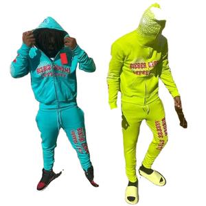 Men's Hoodies & Sweat suit 100% Cotton Fleece Tracksuits from Pakistan Custom <b>Printing</b> Jogging Tracksuit Hoodie Set - Product Image 1