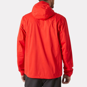 Men's Red Hooded Waterproof <b>Jacket</b> <b>With</b> <b>Zipper</b> Closure Sporty Style winter Wear Polyester Shell - Product Image 4