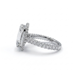 Bague en diamant platine de luxe certifiée IGI, style classique, artisanat raffiné, brillance durable, pour les mariées, bijoux de mariage - Product Image 2