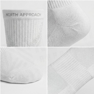 Chaussettes de course respirantes North Approach Crew Socks blanches pour adultes, saison estivale - Product Image 4