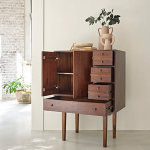 Modern Wood Bedside with Drawers and Doors Freestanding Home Furniture for Bedroom Living Room Entryway Home Office - Product Image 6