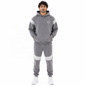 Sudadera con capucha de forro polar extragrande de color liso personalizada, conjunto deportivo transpirable de algodón 100% para correr, proveedor OEM B2B - Product Image 1