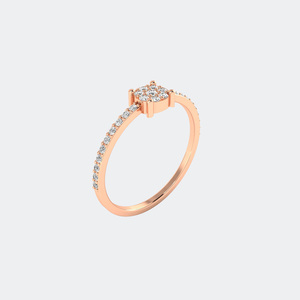 แหวนมินิมอลลิสต์ทรงกลม 0.45 กะรัต ฝังแบบกรงเล็บ - Product Image 6
