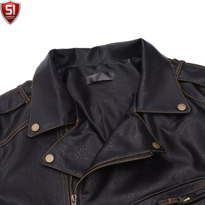 Veste en cuir sur mesure pour homme avec plusieurs fermetures éclair et ceinture, manteau décontracté de style punk pour l'automne-hiver - Product Image 4
