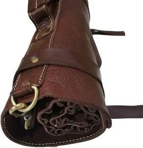 Étui de luxe en cuir véritable pour couteaux de chef – Kit de rangement professionnel pour outils culinaires – Housse de protection pour cuisine - Product Image 6