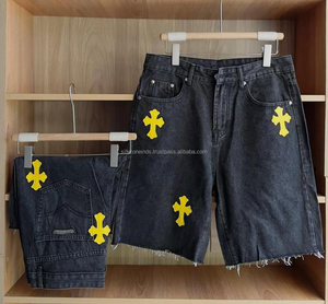 Service OEM en gros – Shorts décontractés pour hommes, taille mi-haute, 100 % coton, couleur unie, brodés, séchage rapide, haute qualité, braguette boutonnée - Product Image 3