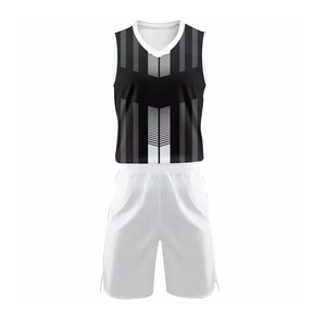 Ensemble d'uniformes de basketball courts respirants et tendance pour hommes, avec logo personnalisé, légers, 100 % polyester, pour équipe, avec nom d'équipe personnalisé - Product Image 3