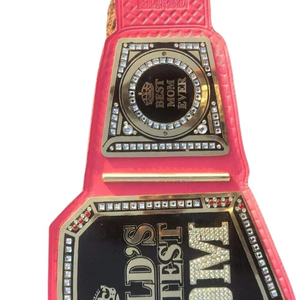Cinturones de Campeonato Unisex de Zinc/Latón/Cuero con Diseño Personalizado al por Mayor, Equipo de Boxeo Premium Cómodo, La Mejor Mamá del Mundo - Product Image 5
