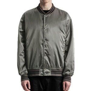 Veste de baseball en satin de cuir personnalisée pour homme grande taille avec patchs, qualité supérieure, polyester, soie, veste de baseball en satin - Product Image 2