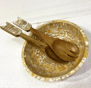 Demanding Design of Mother of Pearl Inlay Bowl Wooden Bowl MOP Bowl Serving Bowl Inlay Bowl for Serving a very competitive Price - Product Image 6