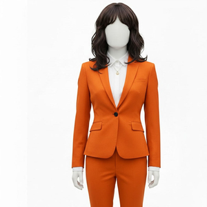 Blazer de Mujer de Último Diseño, Color Sólido, Manga Larga, Botón Único, Blazers de Oficina para Damas, Traje de Mujer, Chaquetas de Negocios para Mujer - Product Image 3