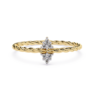 แหวนเพชรทองคำขาว 14k ทรงเกลียวแบบเชือกบิดสำหรับผู้หญิง ทรงกลมเจียระไนแบบบริลเลียนท์ คลาสสิก วงแหวนเกลียวสำหรับหมั้น - Product Image 2
