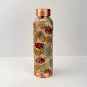 Botella de Metal y Cobre para Bebidas, Diseño Esmaltado, Tapa Hermética, Apta para Lavavajillas, Unisex - Product Image 1