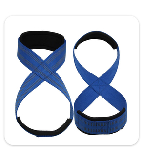 Sangles de musculation en néoprène et coton personnalisables avec logo, haute élasticité, écologiques, légères, en forme de 8, fermeture à pression, unisexe, universelles - Product Image 5