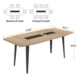 Modern and Natural Style Conference <b>Table</b> <b>Office</b> Desk-<b>Table</b> Only - Product Image 5