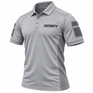 Polo de sécurité personnalisé pour homme, avec empiècements latéraux en maille respirante, uniforme de travail, couleur unie, polo de sécurité personnalisé pour homme - Product Image 5
