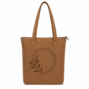 300GSM Brown Canvas <b>Tote</b> Bag Eco Friendly Reusable Shopping Bag Custom Logo <b>Zip</b> Closure Durable Heavy Duty Wholesale - Product Image 1