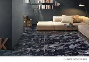 กระเบื้องปูพื้นและผนังกันลื่นลายทันสมัย Thunder Smoke Porcelain ขนาด 600x1200 มม. ผิวเงาสูง วิทริฟายด์ สำหรับห้องน้ำและตกแต่งภายในสำนักงาน - Product Image 1