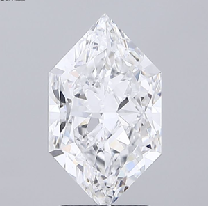 Diamant cultivé en laboratoire certifié IGI 2,45 CT, taille hexagonale, couleur D, clarté VS1, ROYAL GEMS, fabrication de bijoux, modèle 1 - Product Image 3