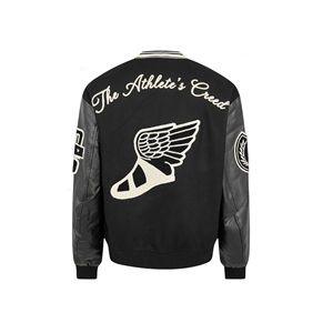 Blouson universitaire personnalisé tendance 2026 pour homme, style streetwear vintage avec patchs en chenille 3D et broderies - Product Image 4