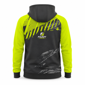 Sweat-shirt de sport personnalisé sublimé pour homme, à séchage rapide, respirant, manches raglan, vert fluo, pour entraînement - Product Image 2