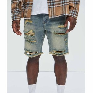 Top Quality Breathable <b>Men's</b> Denim <b>Short</b> Pants <b>Men</b> <b>Jeans</b> <b>Shorts</b> Lightweight Streetwear Custom Design & Logo Accepted Low MOQ - Product Image 1