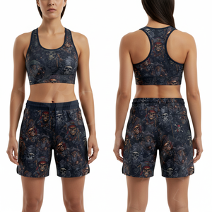Pantalones Cortos Deportivos Ajustables de Alta Sujeción, Cómodos, de Poliéster Elástico, con Diseño Personalizado Impreso, Modernos, para Correr - Product Image 3