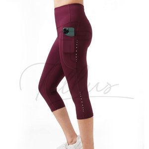 Women's High Waist Capri Leggings Spandex/Nylon Quick Dry Breathable Lightweight Plus Size Fitness Wear Low Price Hot Selling - Product Image 3