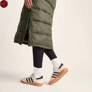 Doudoune longue pour femme, manteau d'hiver à capuche, avec cordon de serrage réglable, vêtement d'extérieur chaud - Product Image 4