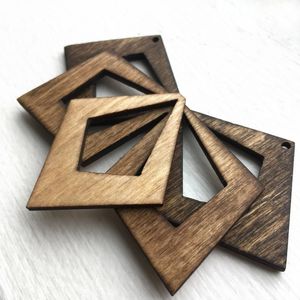 Bijoux de mode durable pour femmes, pendentif en bois en forme de croix, fournitures de perlage - Product Image 5