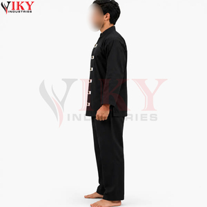   ชุดศิลปะการต่อสู้ผ้าฝ้ายผสมที่ใส่สบาย ประสิทธิภาพสูง พร้อมพิมพ์โลโก้ของตัวเอง ชุดกังฟูสั่งทำพิเศษ - Product Image 2