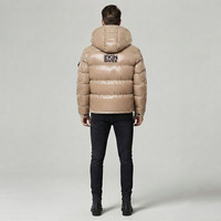 Nouvelle arrivée 2027, veste matelassée de luxe brillante pour homme, imperméable, à capuche, en duvet, veste d'hiver chaude, rembourrée, OEM ODM Factory