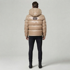 Nouvelle arrivée 2027, veste matelassée de luxe brillante pour homme, imperméable, à capuche, en duvet, veste d'hiver chaude, rembourrée, OEM ODM Factory - Product Image 4